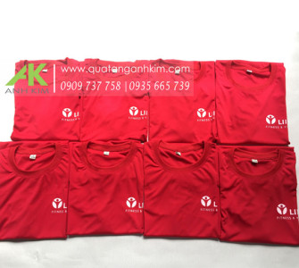 Áo thun đồng phục cổ tròn in logo Life Fitness & Yoga